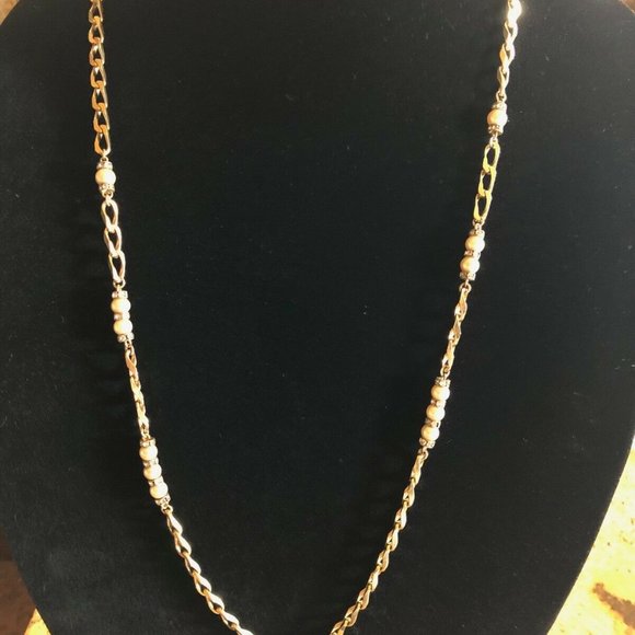 Christian Dior Gold Plated Faux Pearl and Crystal - Picture 1 of 5